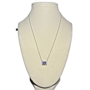 MLD TH Marked Sterling Silver 925 Necklace Periwinkle Pendant J-9F